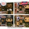 Funko Pop vinyl figures of Chicago Fire characters Wallace Boden, Matthew Casey, Kelly Severide, and Gabriela Dawson in boxed display.