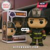 Funko Pop figure of Kelly Severide from Chicago Fire in squad uniform and helmet labeled Squad 3.