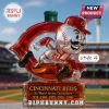 Cincinnati Reds whiskey bottle with green cap style 4.