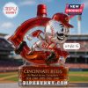 Cincinnati Reds whiskey bottle with red cap style 5.