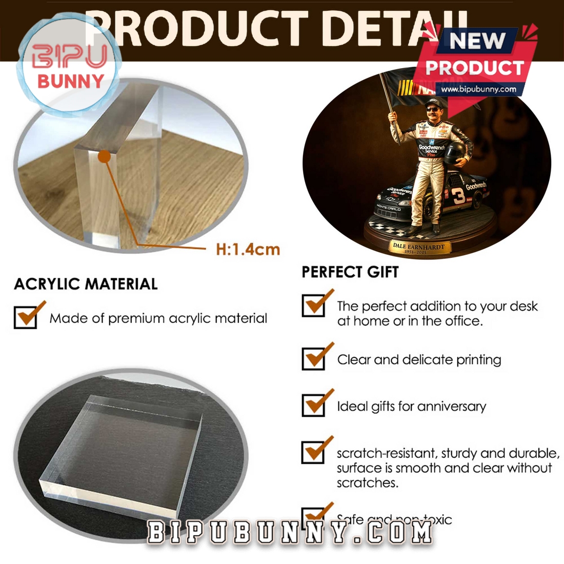 Dale Earnhardt Acrylic Standee Figures Dale Earnhardt Acrylic Standee Figures