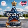 Dallas Cowboys whiskey bottle in Style 3 with a crown stopper and star-shaped design.