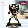 Close-up of Derek Carr figurine details and 