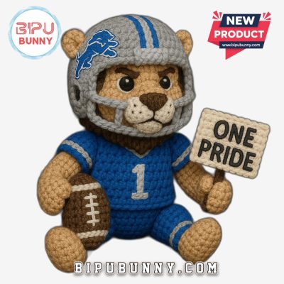Detroit Lions Emotional Support Crochet Doll