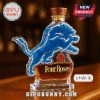 Lion-shaped whiskey bottle in Style 6 with Four Roses whiskey and cork stopper.