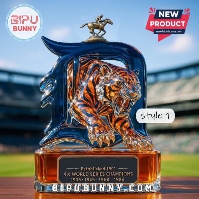 Detroit Tigers World Series Champions Whiskey Bottle