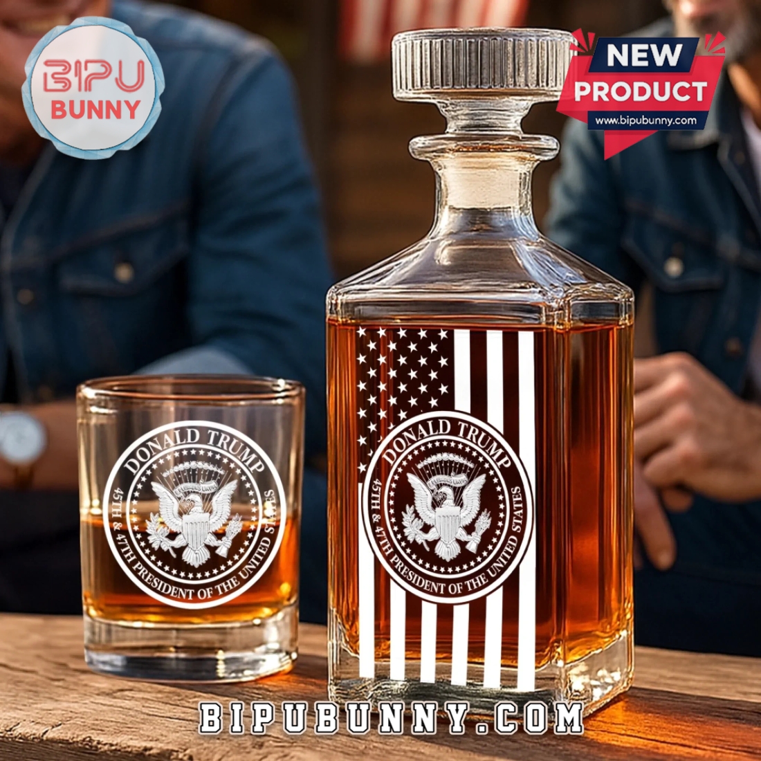 Donald Trump 45 – 47 President Of The US Whiskey Decanter Set Donald Trump 45 – 47 President Of The US Whiskey Decanter Set