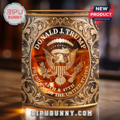 Donald Trump 45 – 47 President Of The US Whiskey Glass Donald Trump 45 – 47 President Of The US Whiskey Glass
