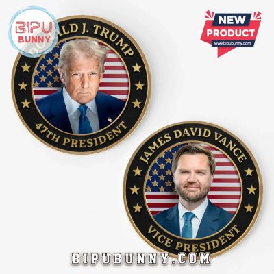 Donald Trump 47th President Gold-Colored Coin