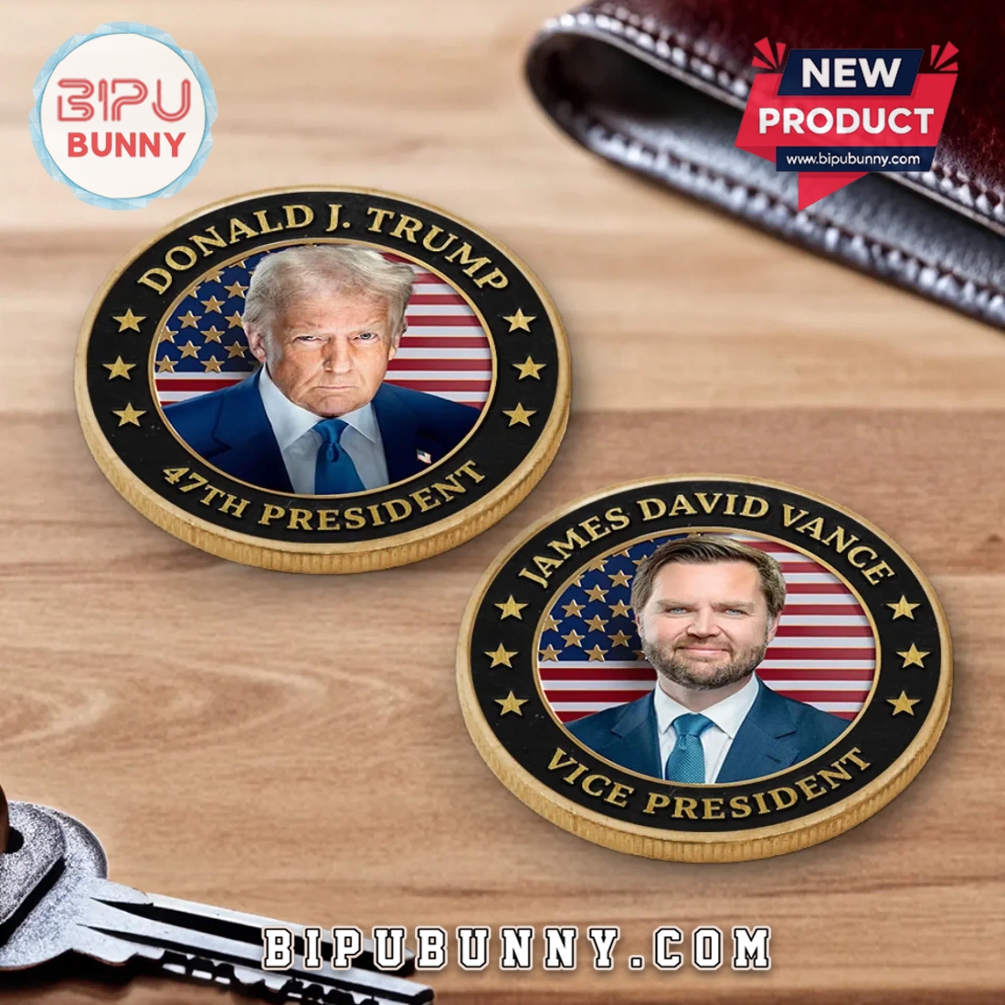 Donald Trump 47th President Gold-Colored Coin Donald Trump 47th President Gold-Colored Coin