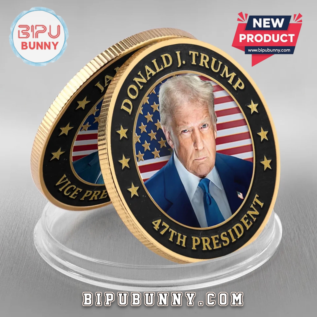 Donald Trump 47th President Gold-Colored Coin Donald Trump 47th President Gold-Colored Coin