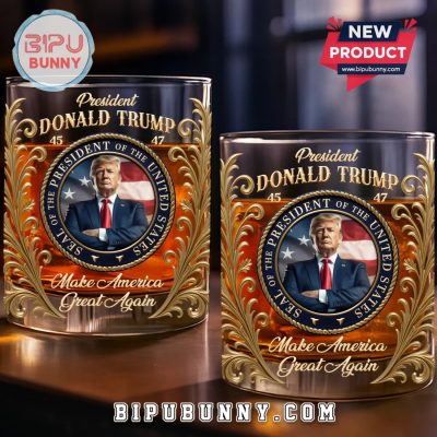 Donald Trump Make America Great Again Whiskey Glass