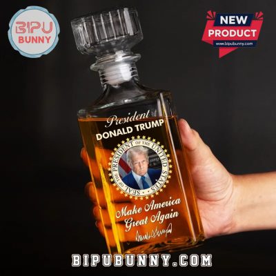 Donald Trump US Patriotic Pride Whiskey Bottle
