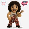 A crocheted doll of Eddie Van Halen playing a guitar!