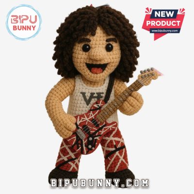 Eddie Van Halen Emotional Support Crochet Doll