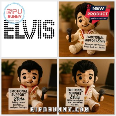 Elvis Presley Crocheted Emotional Support Dolls