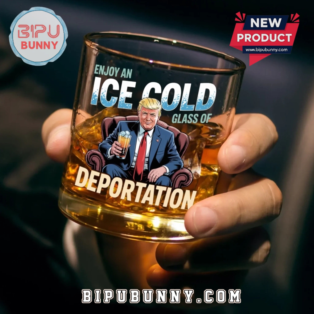 Enjoy Ice Cold Glass Of Deportation Whiskey Glass Enjoy Ice Cold Glass Of Deportation Whiskey Glass