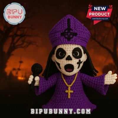 Ghost Band Emotional Support Crochet Doll