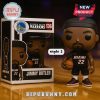 Jimmy Butler Funko figure in Miami Heat uniform holding basketball.