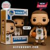 Stephen Curry Funko figure in Warriors jersey holding basketball.