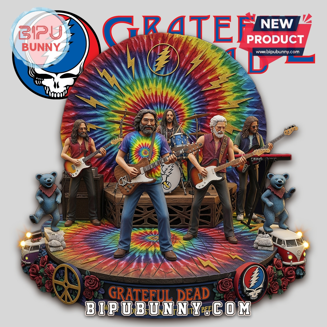 Grateful Dead Acrylic Block Display Gift For Fan Grateful Dead Acrylic Block Display Gift For Fan