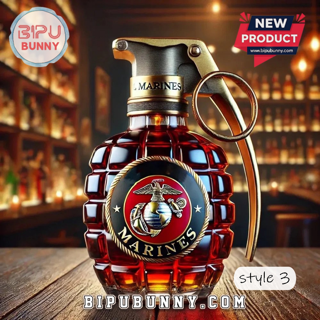 Grenade Shaped Military-Inspired Whiskey Bottle Grenade Shaped Military-Inspired Whiskey Bottle