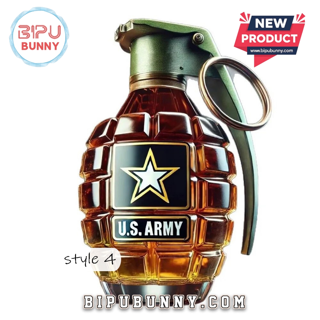 Grenade Shaped Military-Inspired Whiskey Bottle Grenade Shaped Military-Inspired Whiskey Bottle