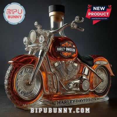 Harley-Davidson Motor Whiskey Bottle