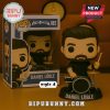 Daniel Löble Funko Pop behind drum set.