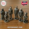 Metal figurines of horror characters for a Monopoly game
