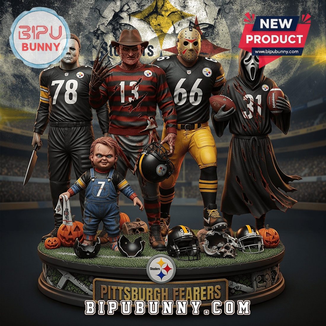 Horror Movies x Steelers Acrylic Block Display Gift Horror Movies x Steelers Acrylic Block Display Gift