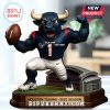 Houston Texans bull mascot figure with raised fist and stadium base.