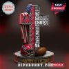 A personalized cross featuring the Houston Texans logo, American flag, and Bible verse 