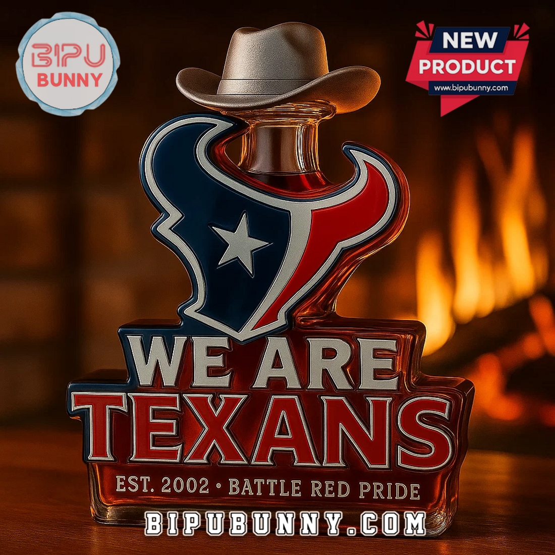 Houston Texans We Are Texans Whiskey Bottle Houston Texans We Are Texans Whiskey Bottle