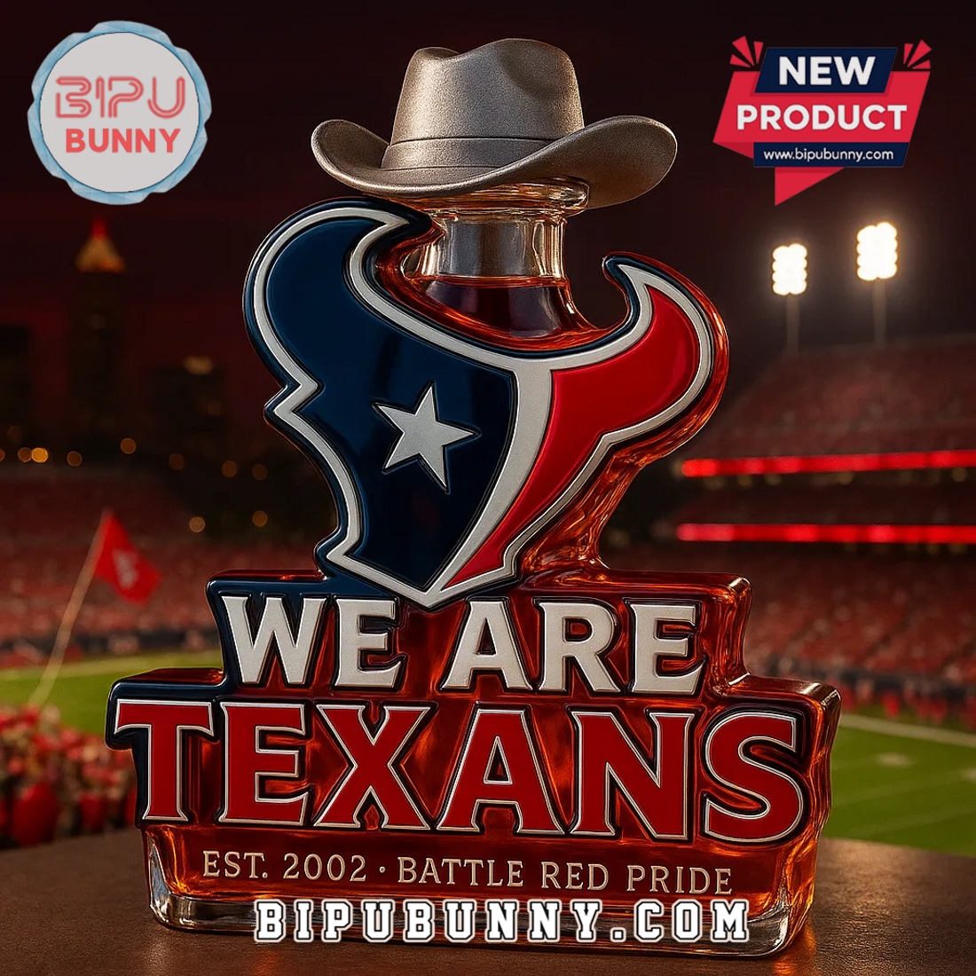 Houston Texans We Are Texans Whiskey Bottle Houston Texans We Are Texans Whiskey Bottle