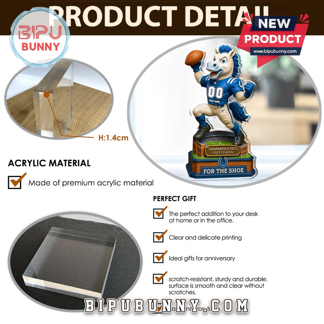 Indianapolis Colts Acrylic Standee Figures Indianapolis Colts Acrylic Standee Figures