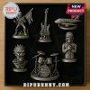 Six custom metal playing pieces for the Iron Maiden Monopoly game!