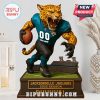 Jaguars mascot standee in a modern home interior with decorative background.