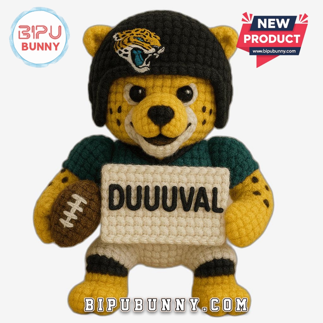 Jacksonville Jaguars Emotional Support Crochet Doll Jacksonville Jaguars Emotional Support Crochet Doll