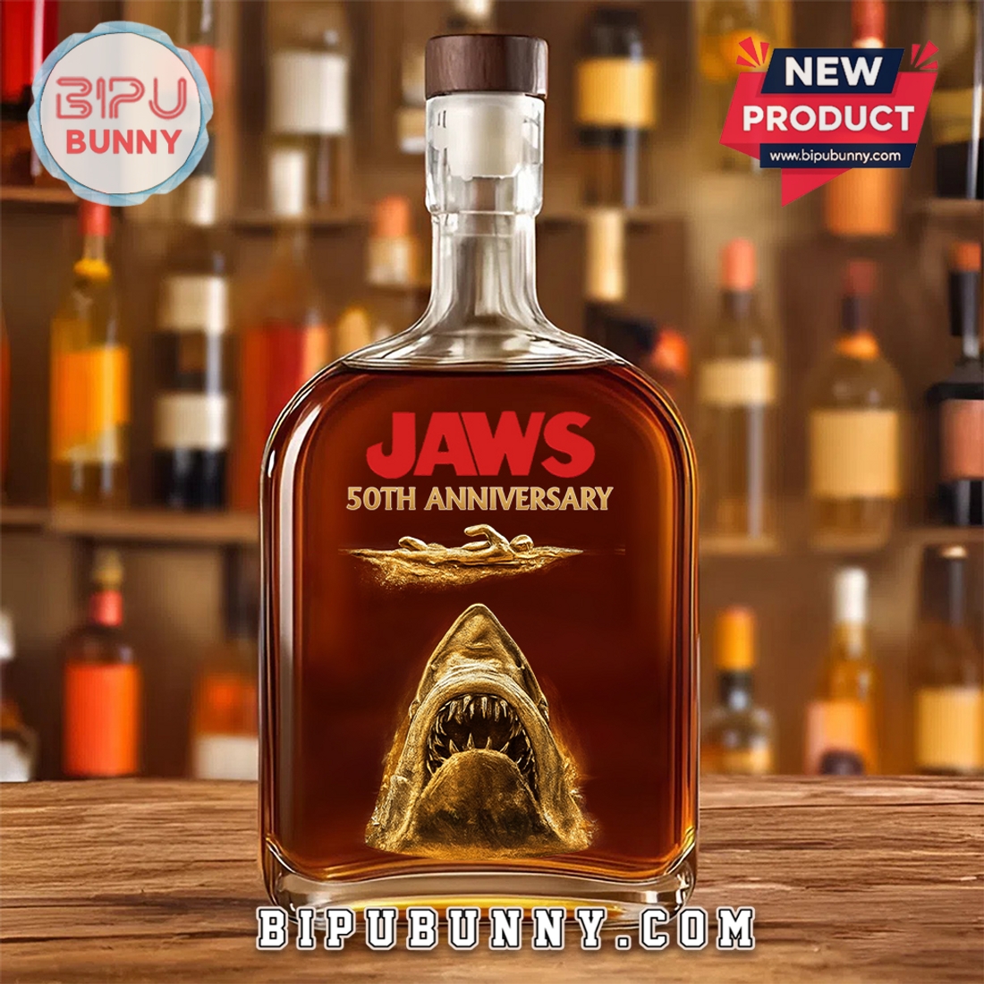 Jaws 25oz Whiskey Bottle Jaws 25oz Whiskey Bottle