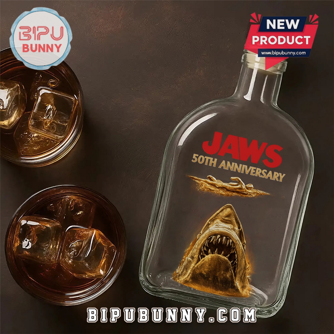 Jaws 25oz Whiskey Bottle Jaws 25oz Whiskey Bottle