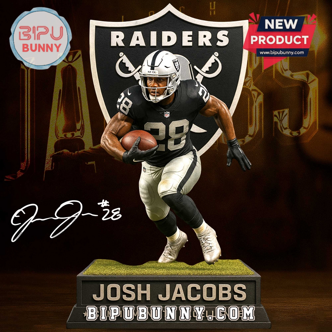 Josh Jacobs Acrylic Standee Figures Josh Jacobs Acrylic Standee Figures