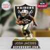 Josh Jacobs standee with transparent acrylic edge border.