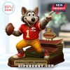 Focused Chiefs mascot standee with blurred home background.
