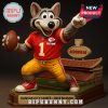 Chiefs mascot acrylic standee with dark dramatic background.
