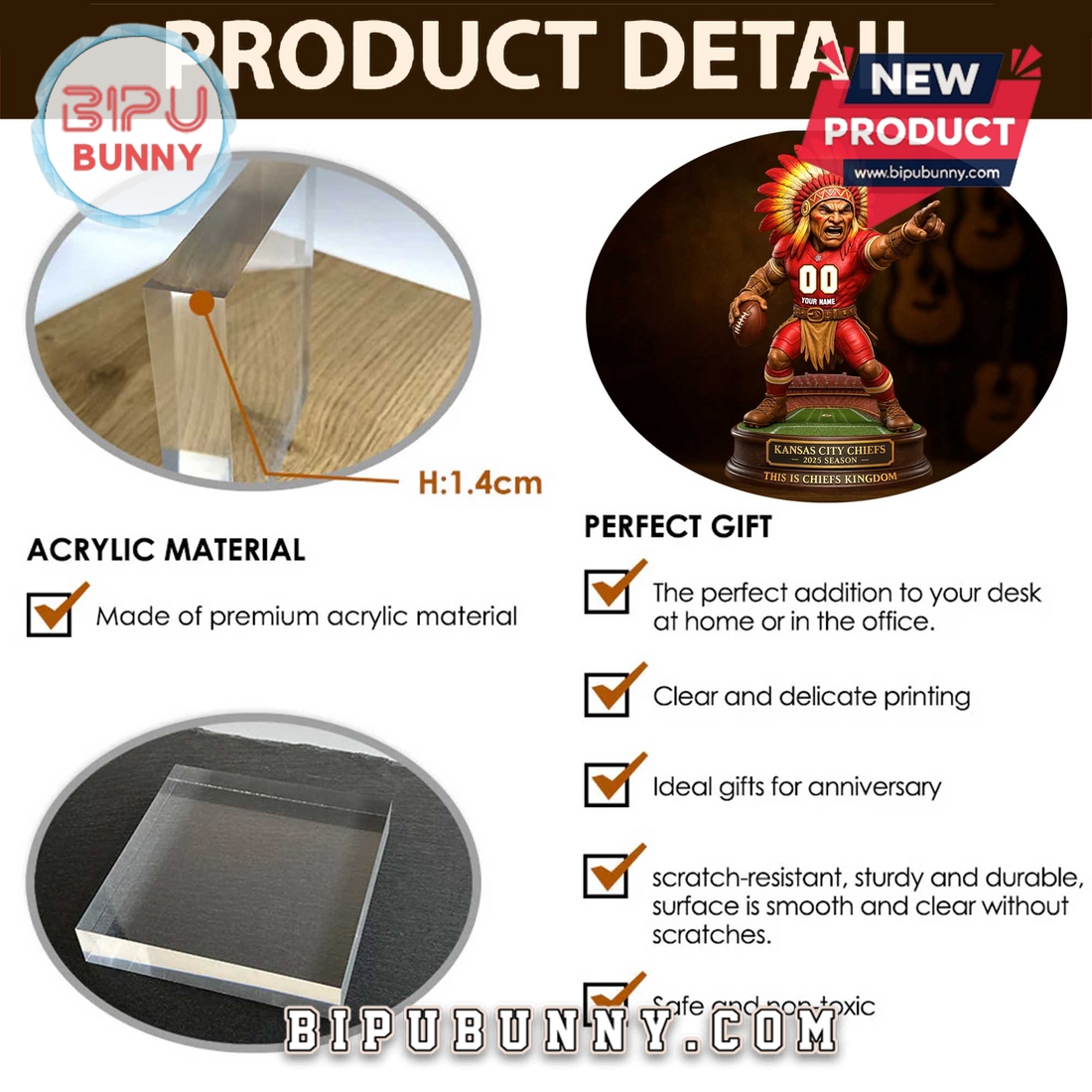 Kansas City Chiefs Custom Acrylic Standee Figures Kansas City Chiefs Custom Acrylic Standee Figures