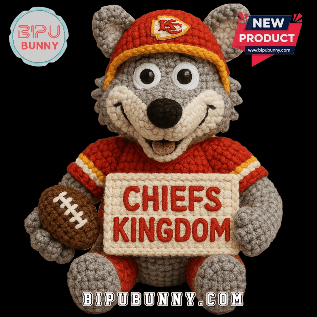 Kansas City Chiefs Emotional Support Crochet Doll Kansas City Chiefs Emotional Support Crochet Doll