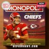 Monopoly Kansas City Chiefs Edition game box featuring Patrick Mahomes!