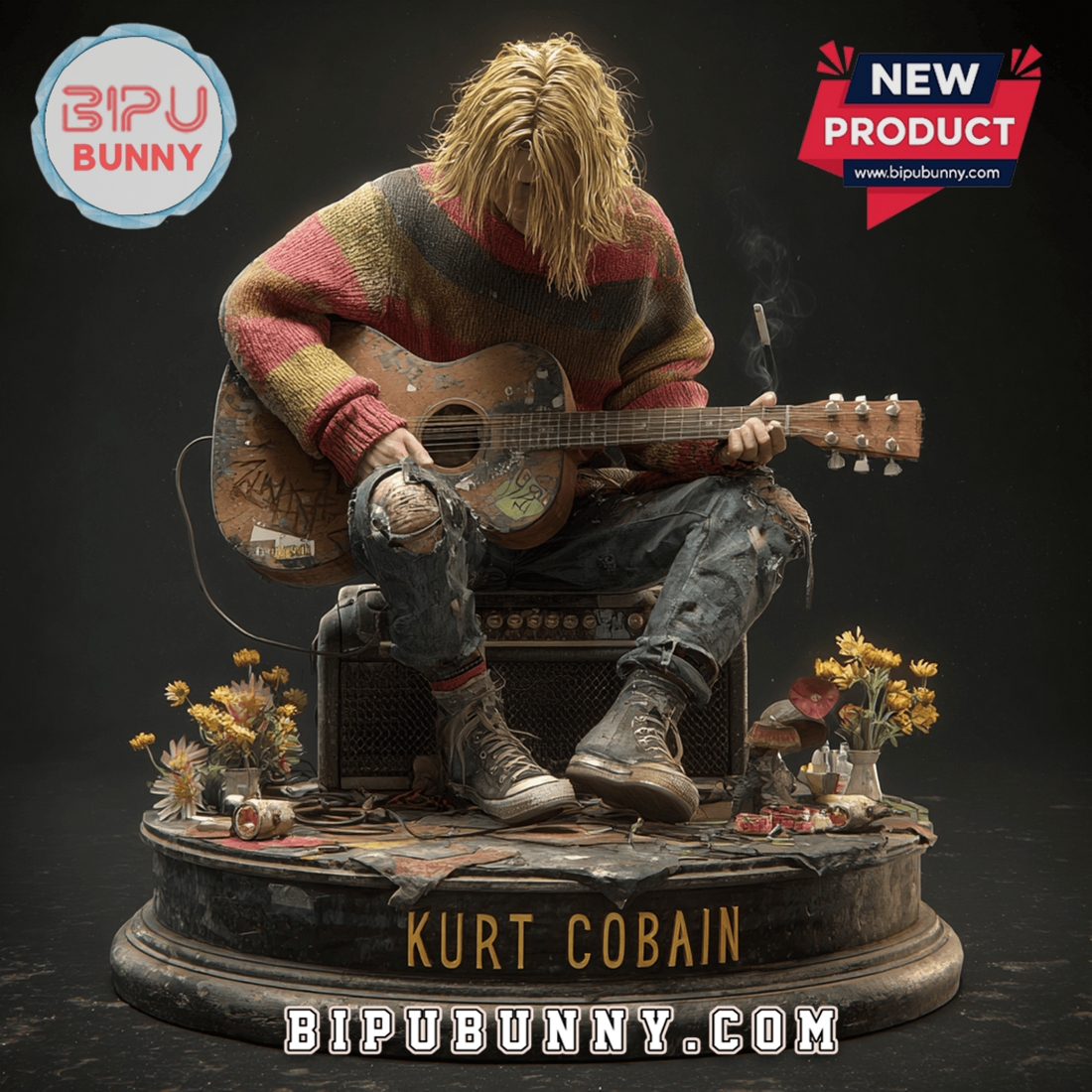 Kurt Cobain Acrylic Block Display Gift For Fan Kurt Cobain Acrylic Block Display Gift For Fan