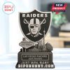Las Vegas Raiders 2025 standee under cool lighting with clear details.